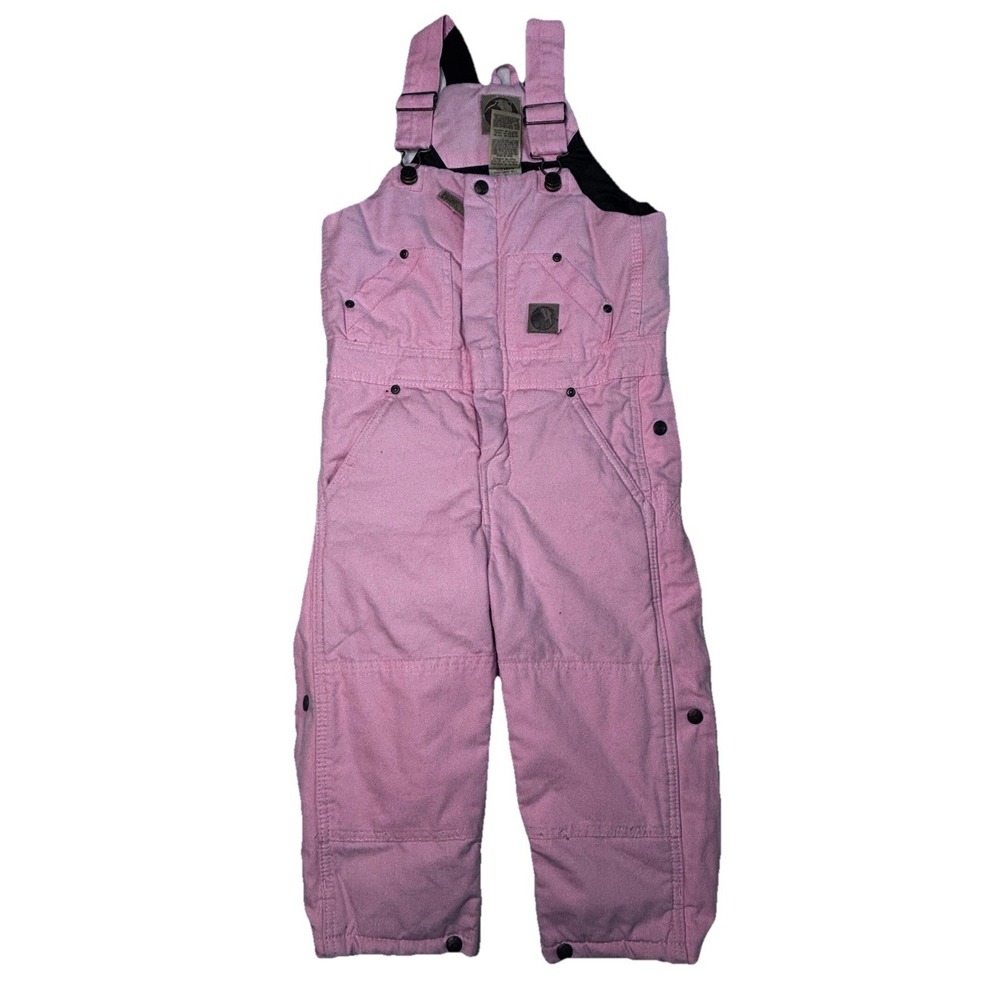 Berne Kids Pink Insulated Bib Overalls 4T Toddler Snow Ski Winter‎